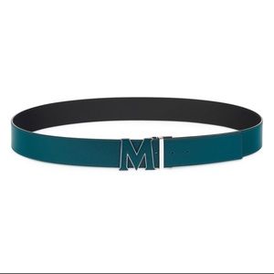 MCM Reversible Leather M Logo Buckle Belt - NWT